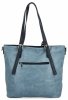 Uniwersalna Torebka Damska XL Shopper Bag firmy Hernan HB0213-1 Jasno Niebieska/Granatowa
